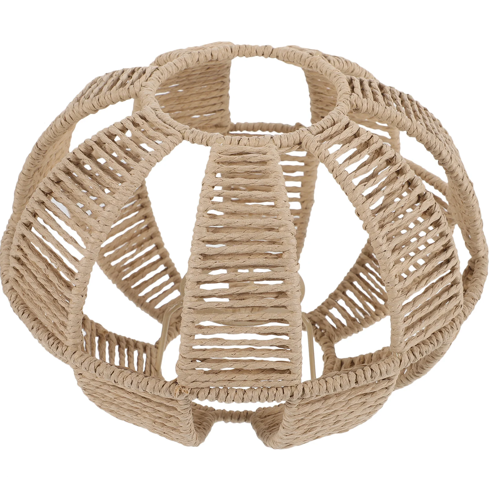 Retro Lamp Shade Simulated Rattan Weaving Design Ceiling Light Cover For Home Cafe Restaurant Wedding Decor Lighting