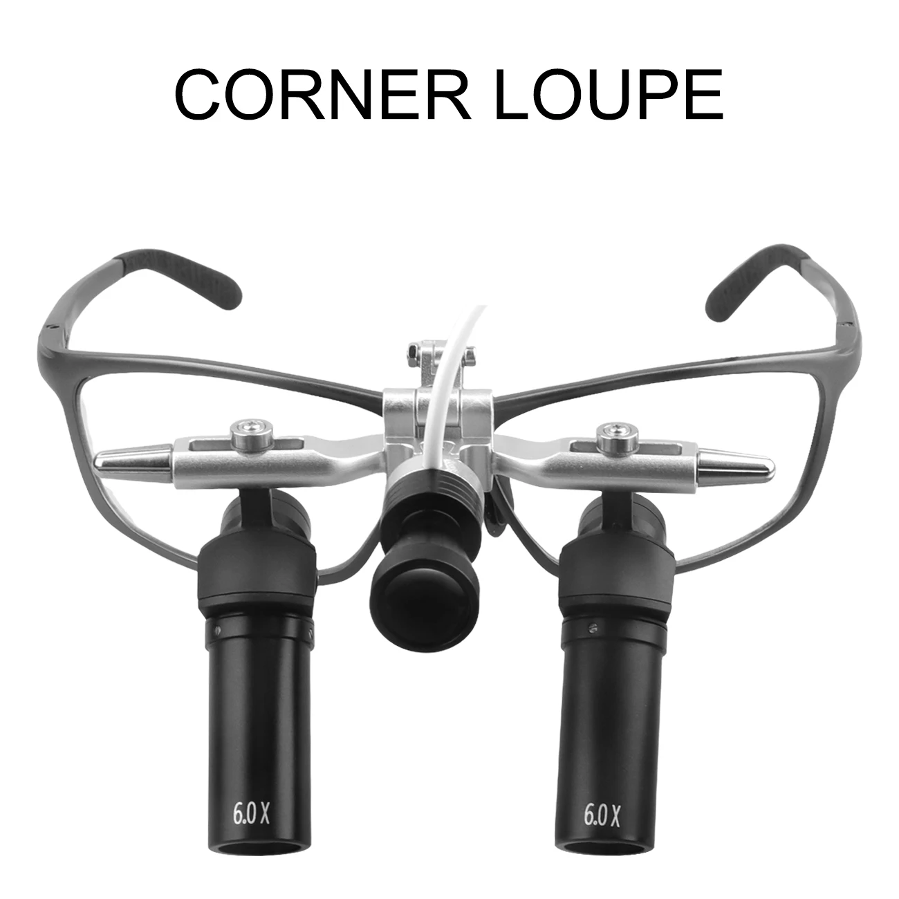 Ergonomic 48° 6.0X /5.0X Corner Loupe Adjustable Pupil Distance & Angle for Comfortable Dental Surgical Observation