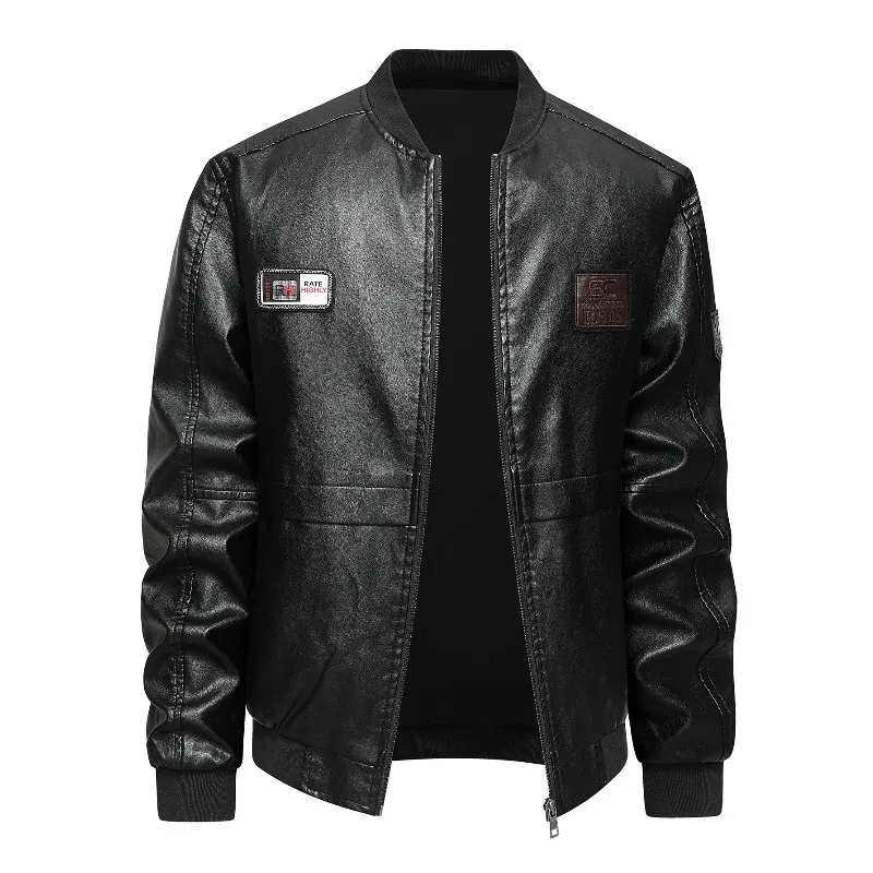 

Men'S Bomber Jacket Casual Long Sleeve Zip-Up Baseball Collar with Pockets Outerwear Youth Casual Fashionable Jackets for Men