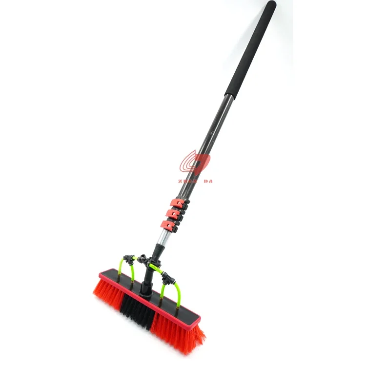 Zhenda Water Fed Pole Soft Solar Panel Brush Multi Functional Window Cleaning And Solar Panel Cleaning Brush