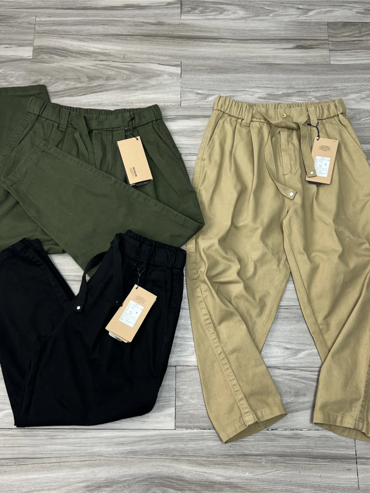 

Мужские модные брюки в стиле Харадзюку, прямые, из хлопка, для работы, осенне-зимние, свободного кроя, повседневные, трендовые, универсальные, с эффектом потертости