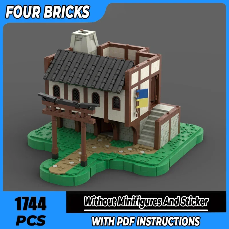 Casa de bloques de construcción Moc (Medavapan), tecnología de ladrillos modulares, regalos de modelo, juguetes de Navidad, conjuntos DIY de montaje