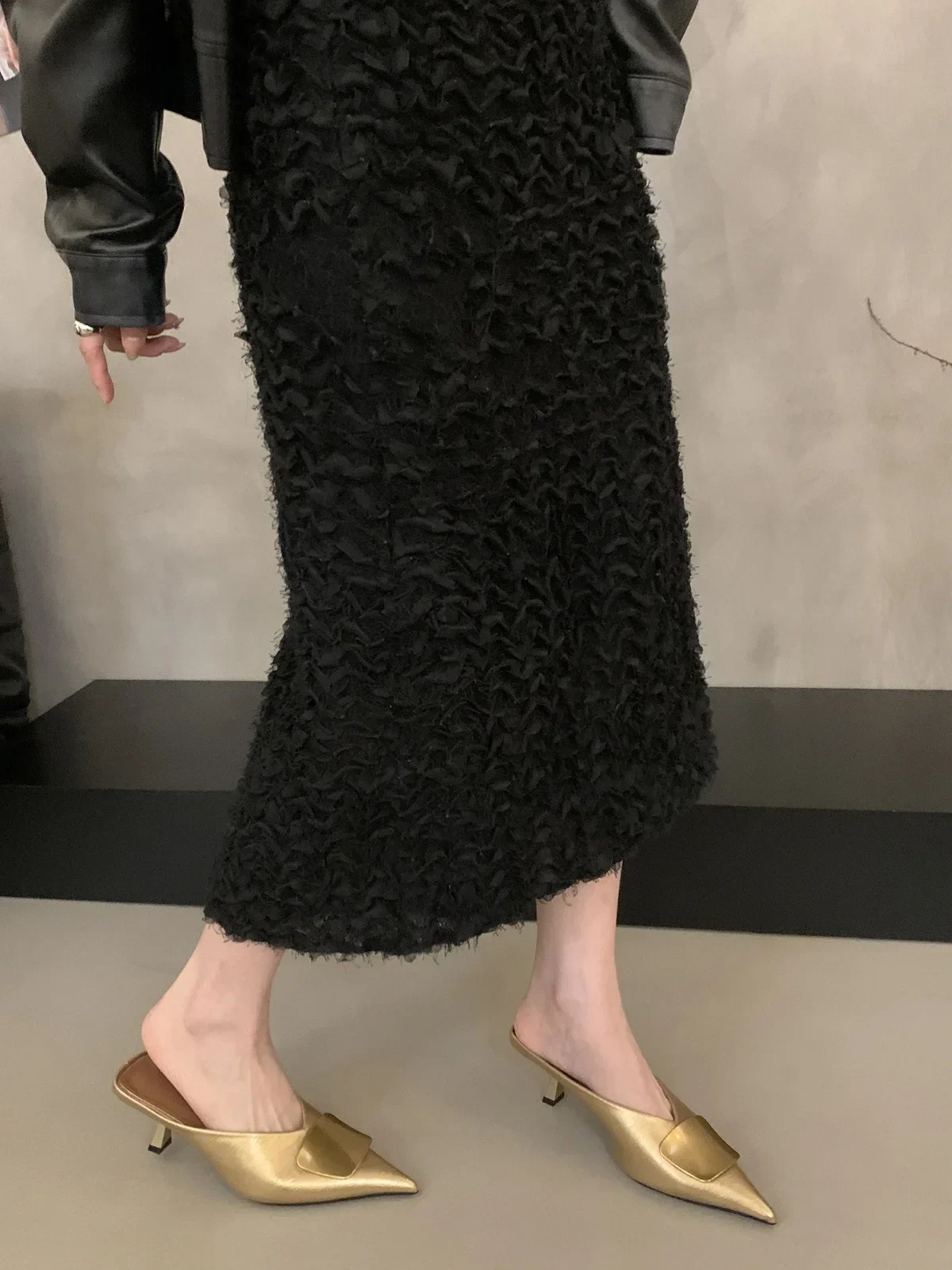 2026 Designer Spitze Damen-Mules Sexy Dünne Hohe Absätze Stripper-Schuhe Frühling Herbst Schlichte Damenschuhe – Detail 6