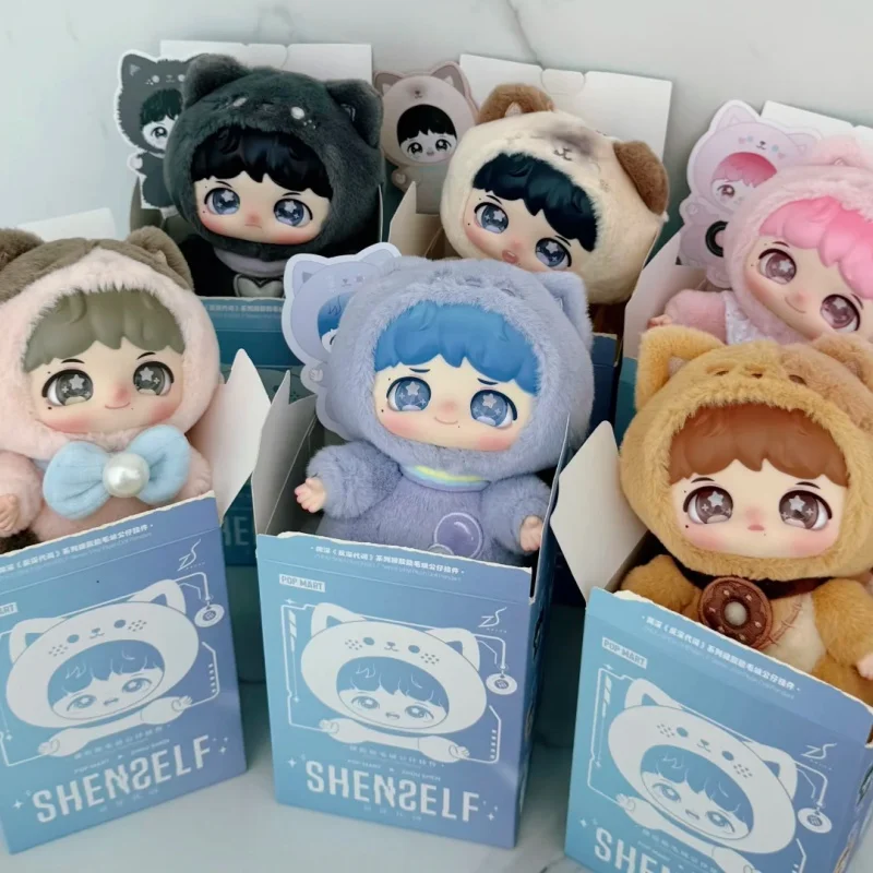 

Pop Mart Zhou Shen: Оригинальный виниловый брелок-кукла в закрытой упаковке, плюшевая игрушка с капюшоном, модный аксессуар для подарков на праздники и дни рождения для фанатов