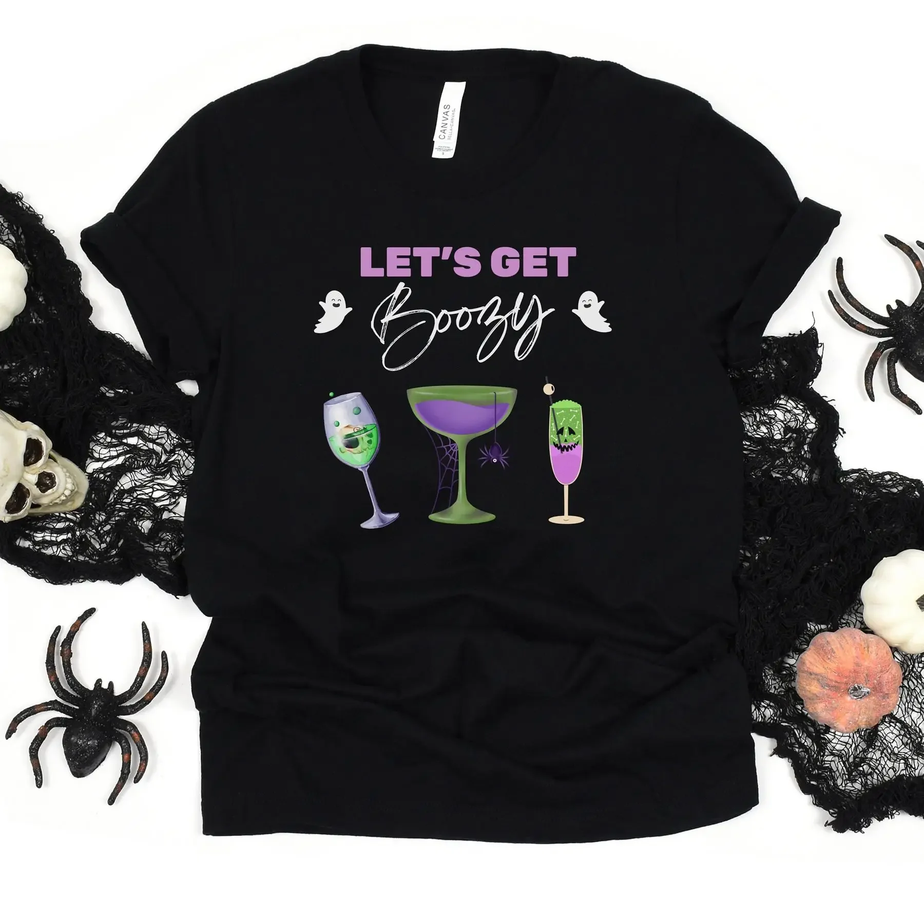 

Забавная футболка на Хэллоуин, забавные питьевые пары для ночного выхода в пабе, ползают, давайте получим