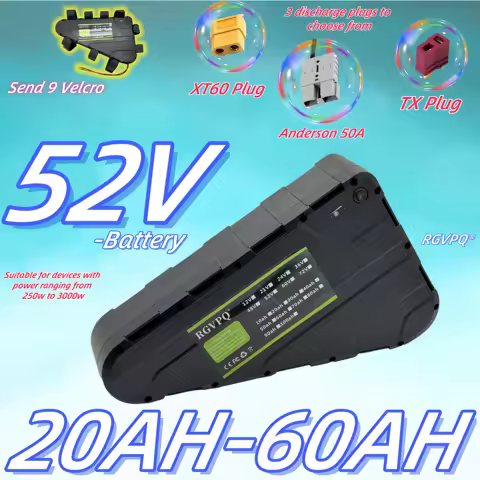 Spot triangle battery pack 52V 20AH-60AH modified mountain bike battery pack triangle frame lithium battery pack