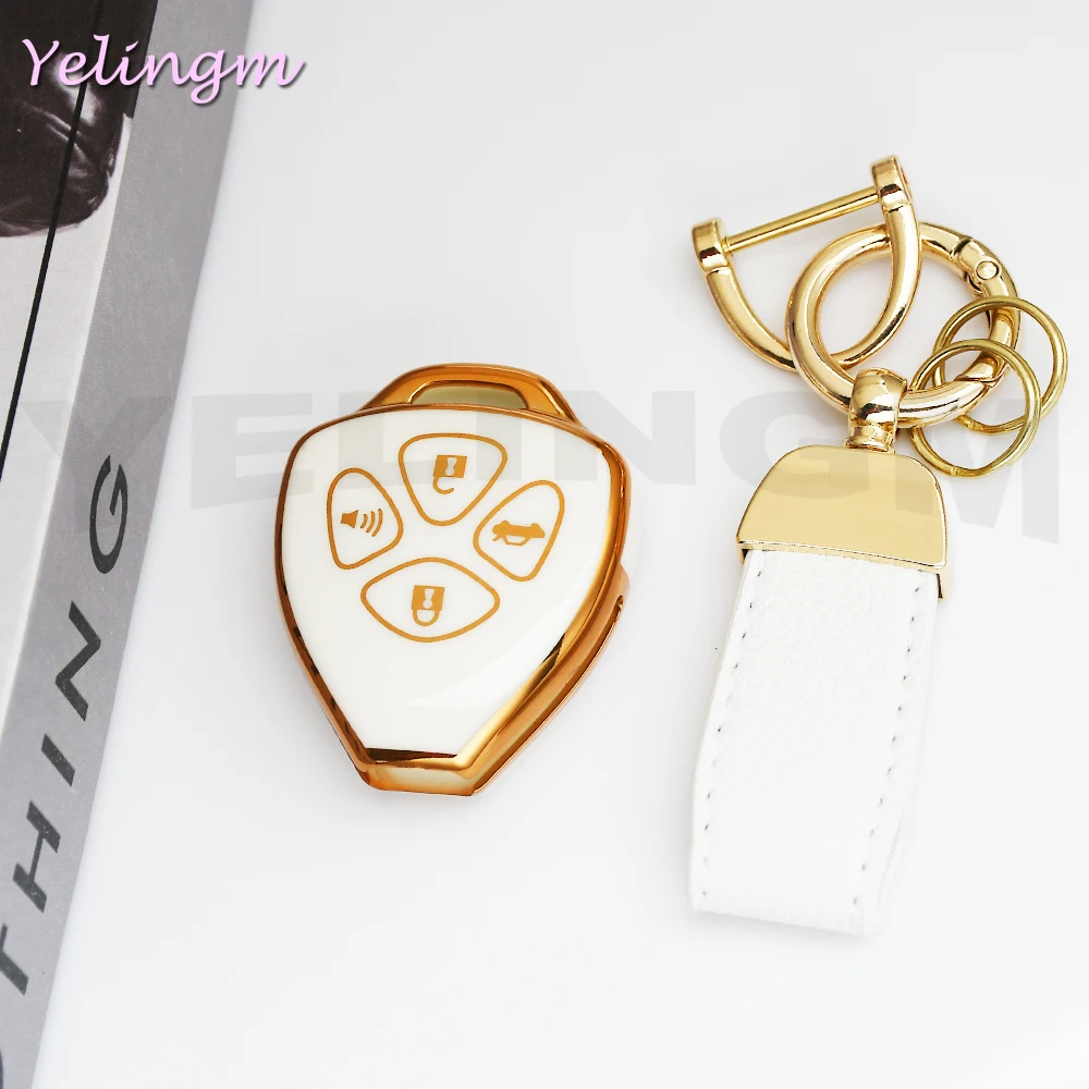 

TPU Car Key Case Cover 2/3/4 Buttons for Toyota Auris HiLux Corolla Fortuner Prado Verso Camry Reiz Yaris Vitz Vios Rav4 Ractis