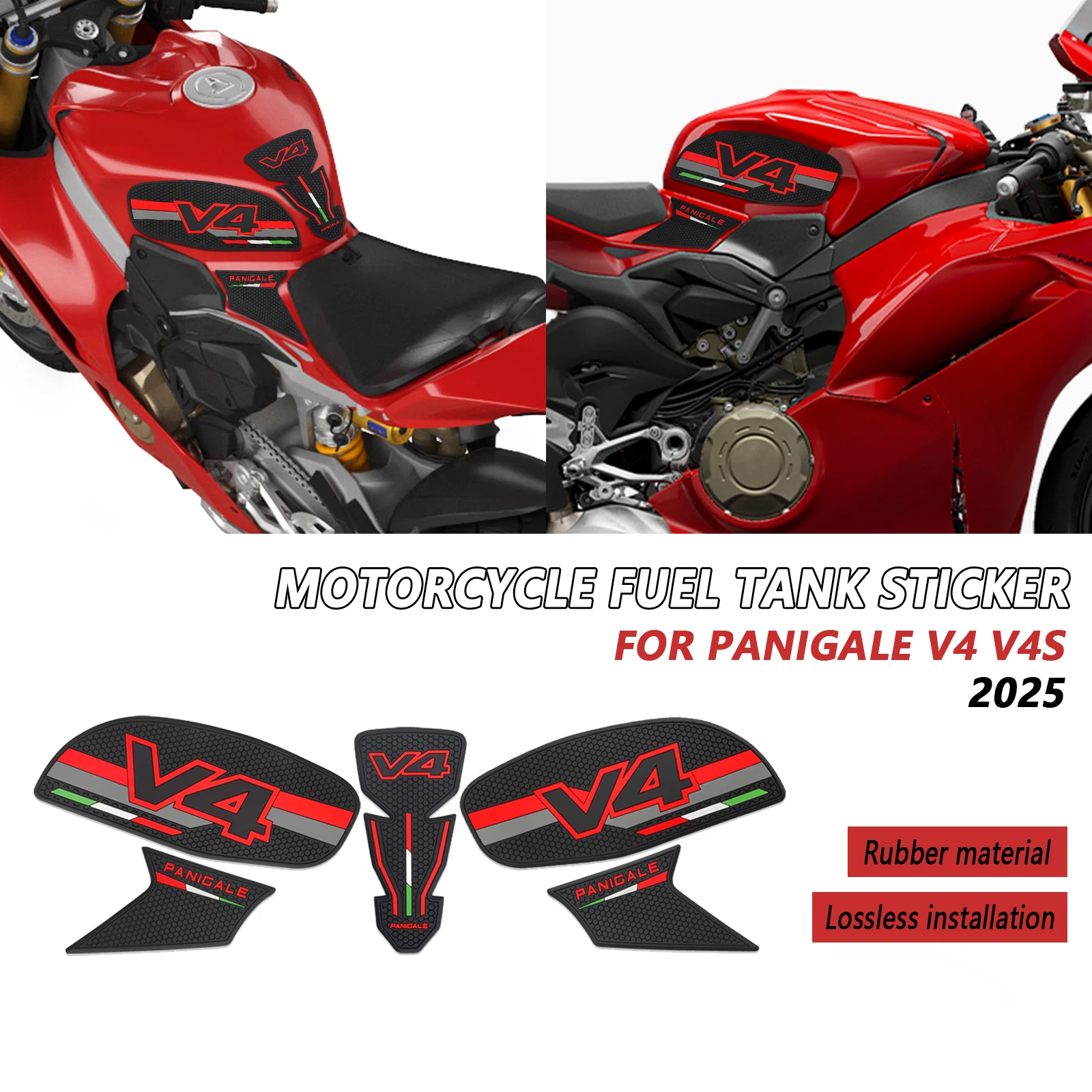 

For fuel tank sticker motorcycle fuel tank pad anti-slip fuel tank traction pad Panigale V4 V4S 2025 Street Fighter V4 V4S 2025