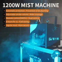 High Power Haze Machine Party Fog Mist Machine Mist Haze Smoke Machine DJ Smoke Machine for Wedding Party Stage Fog Effect