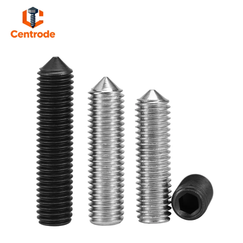 304 Stainless Steel Pointed Tip Set Screws M2-M12
