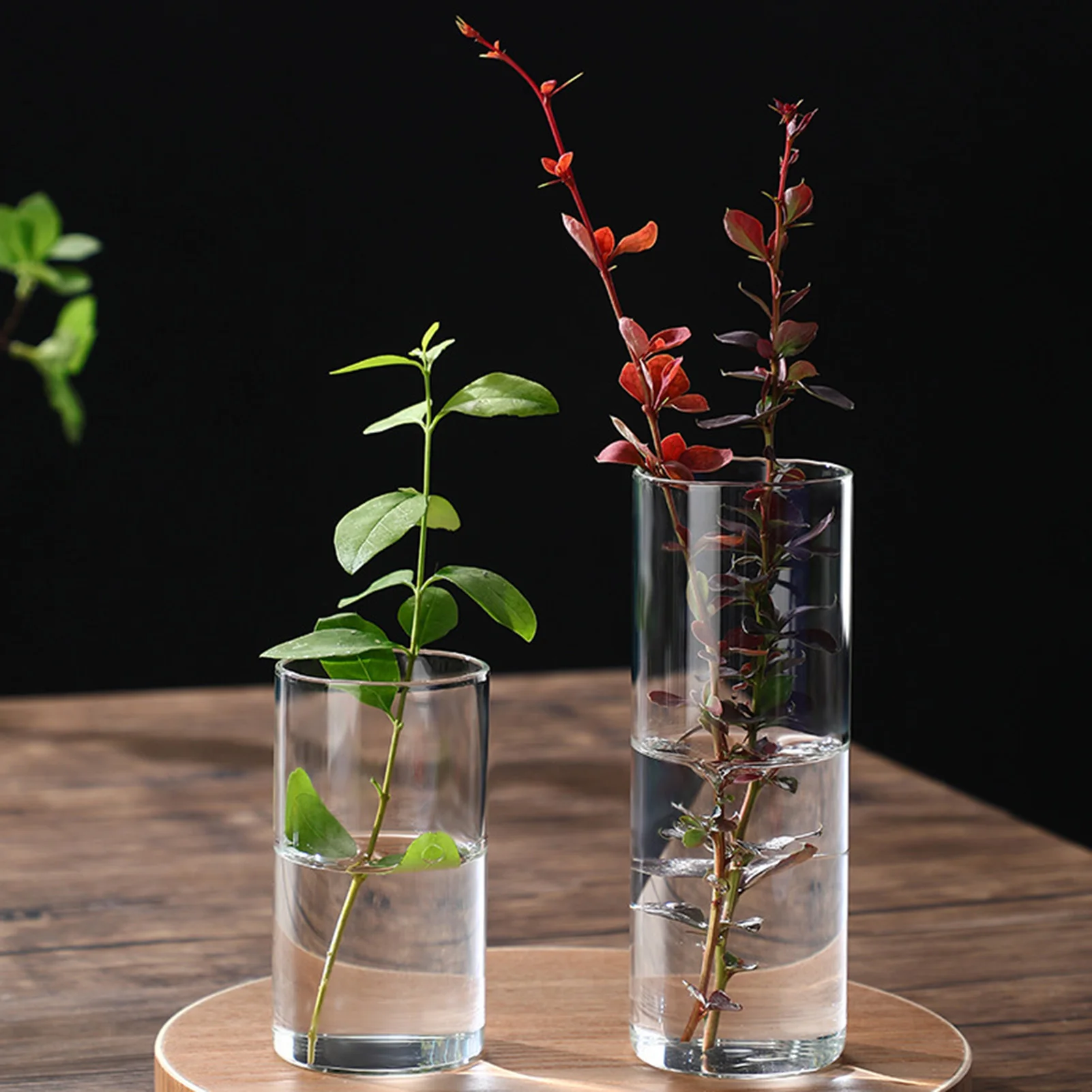 Glass Cylinder Vases Set 3