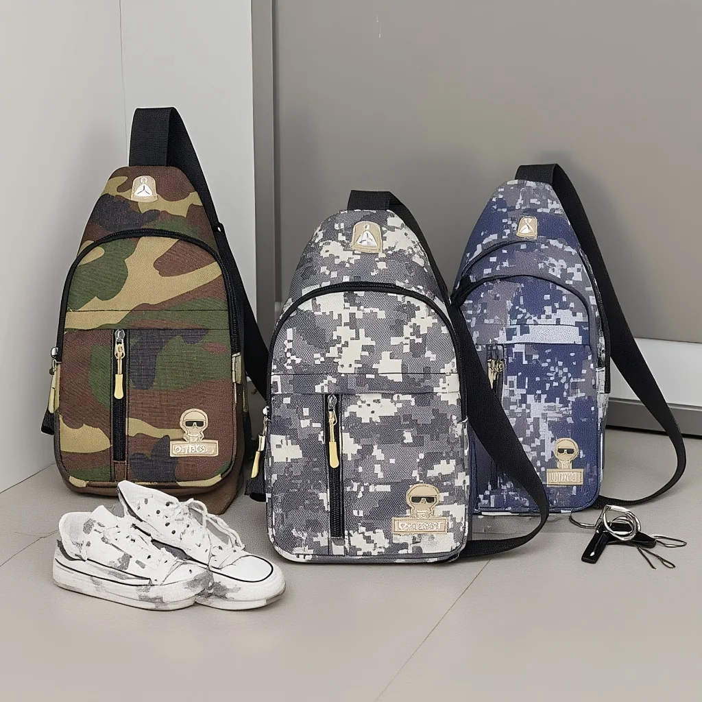 

Мужская регулируемая нагрудная сумка из ткани Оксфорд — сумка с наклонным крестом на одно плечо для альпинизма и велоспорта на открытом воздухе