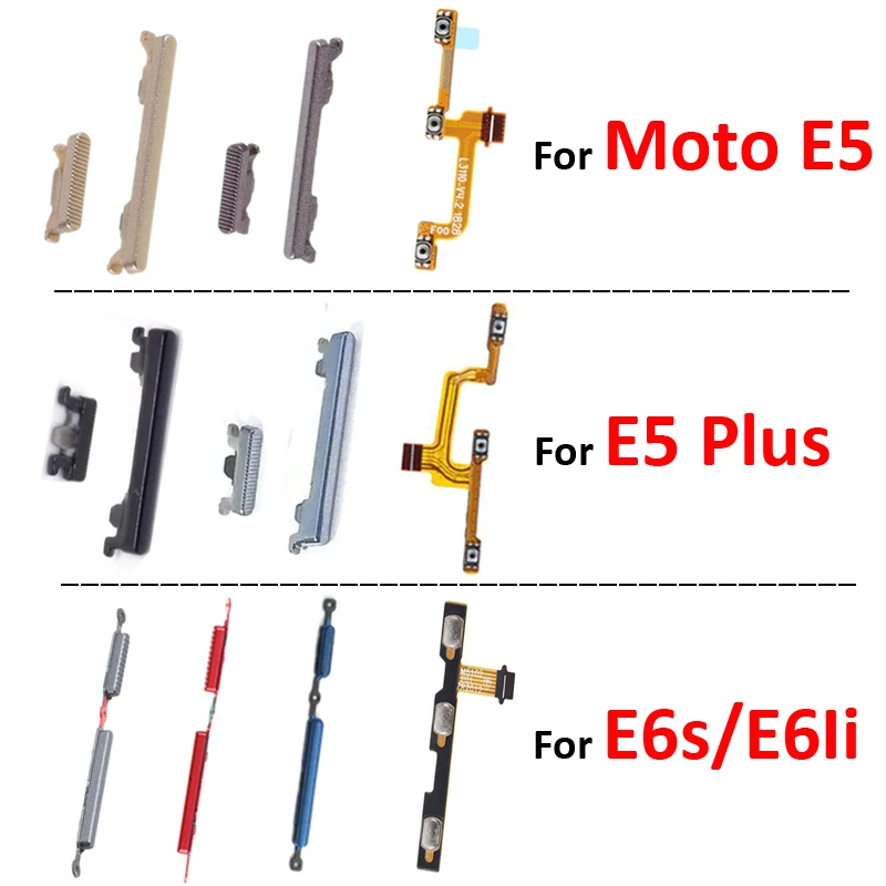 Pop For Motolora Moto E5 Plus E6s E6i Phone New Power Volume Button On Off Key Internal Flex Cable Part