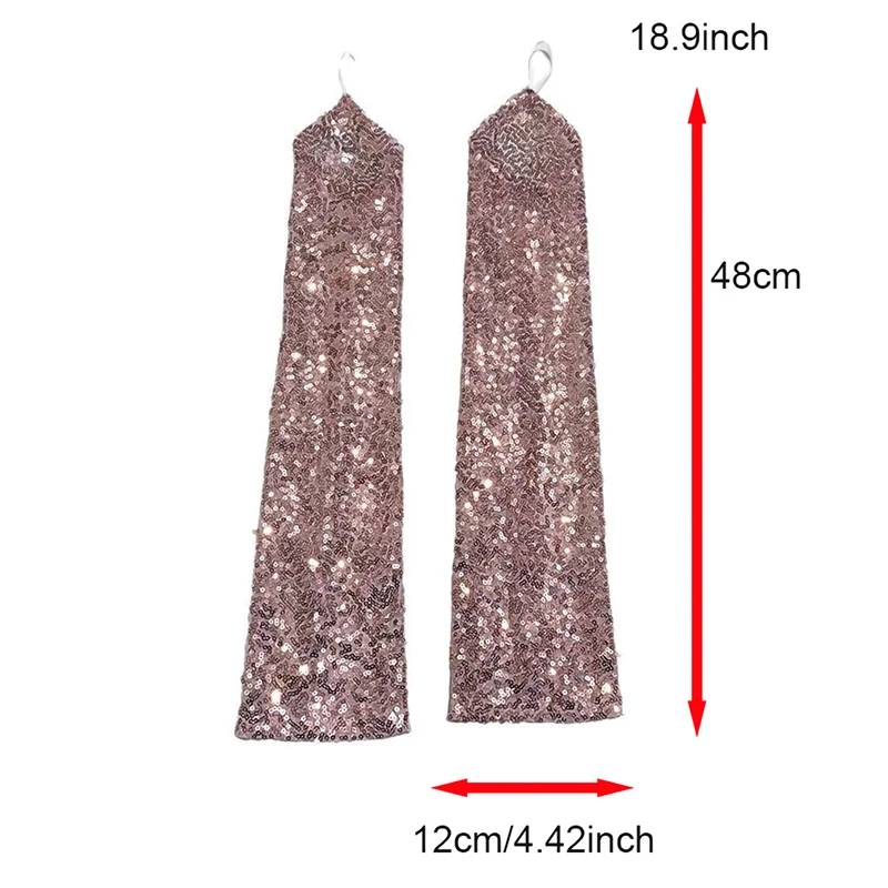 48 سنتيمتر هوك طويل إصبع مثير القفازات النساء خمر أصابع الترتر قفازات تأثيري ملهى ليلي مرحلة الأداء اكسسوارات