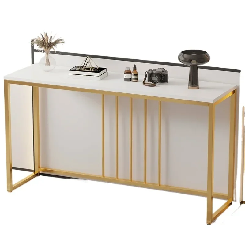 Modern Accent Console Marble Table Gold Metal Frame Storage Display Shelf Narrow Table for Hallway Entryway Living Room