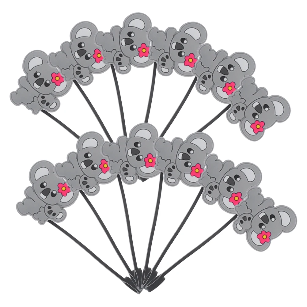 

12pcs Straw Covers Cute Animal Silicone Dust Plugs for 7 8mm Straws Kids Drinking Accessories Reusable Straw End Plugs
