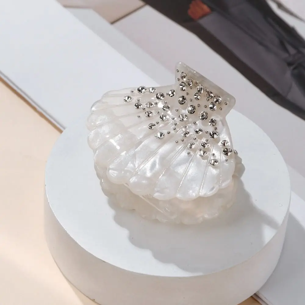 خمر حجر الراين قذيفة مشبك شعر الكورية نمط الاكريليك قذيفة كراب كليب مشبك شعر إكسسوارات الشعر قذيفة شكل مخلب كليب فتاة #4