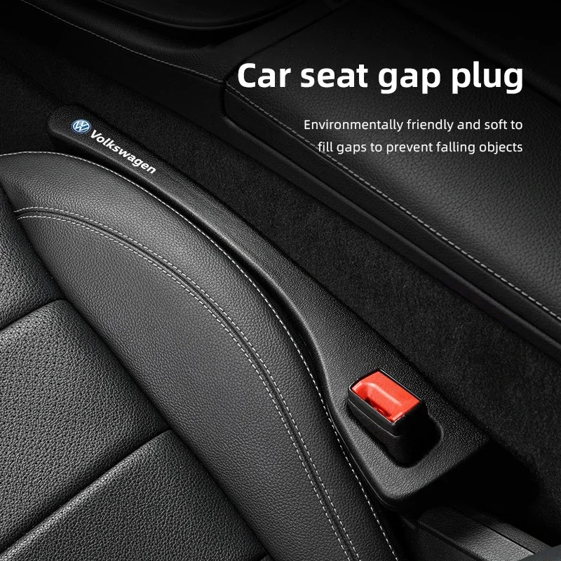 2Pcs Car Seat Gap Plug Seats Leak Proof Filler Strip Accessories For VW GTI Polo Golf Passat Tiguan Arteon Touareg Taigo Caddy