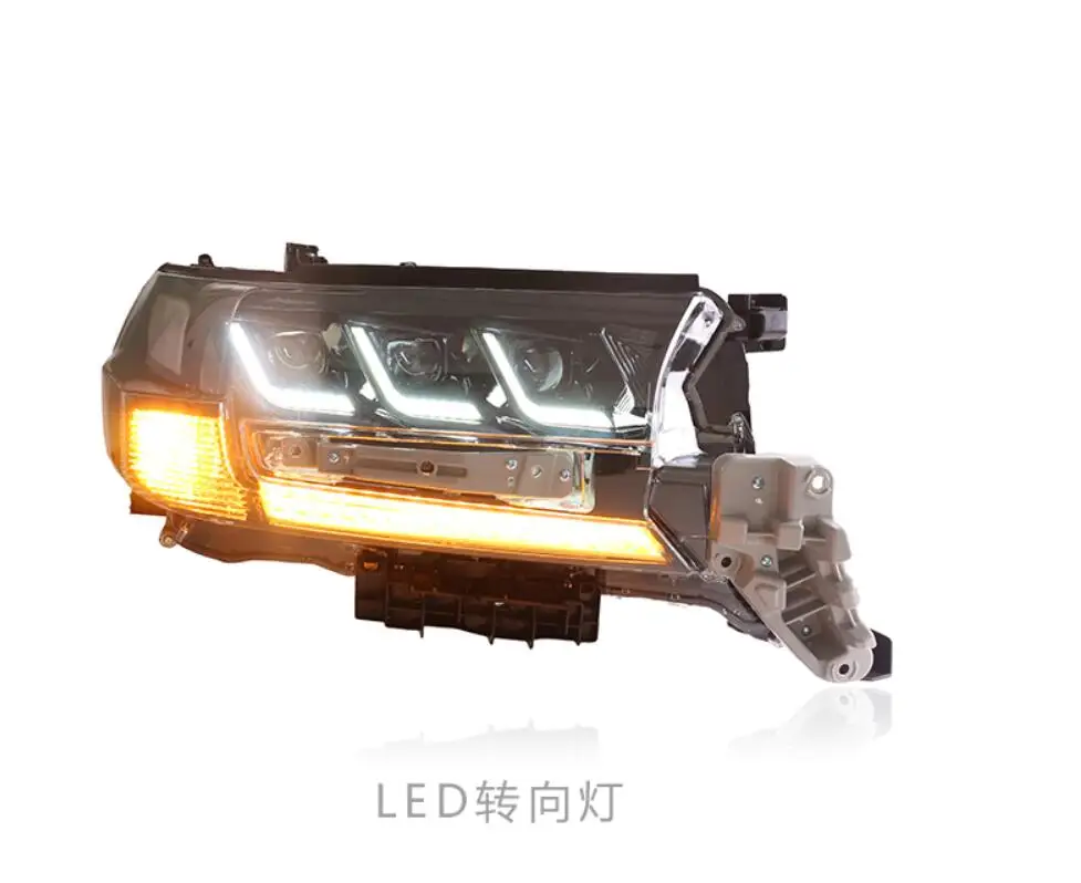 2pcs 2016~2019 car bupmer head light for Prado Cruiser headlight LC200 Cruiser car accessories All in LED fog prado headlamp