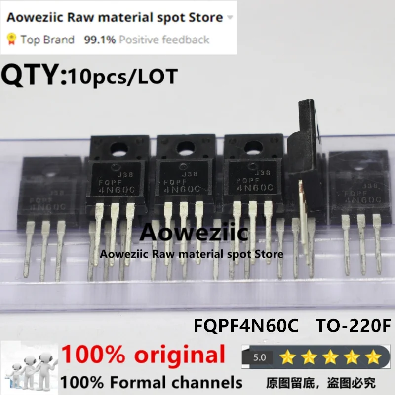 Aoweziic  100% New Imported Original  FQPF4N60C  4N60C  4N60  TO-220F  MOS FET  4A 600V