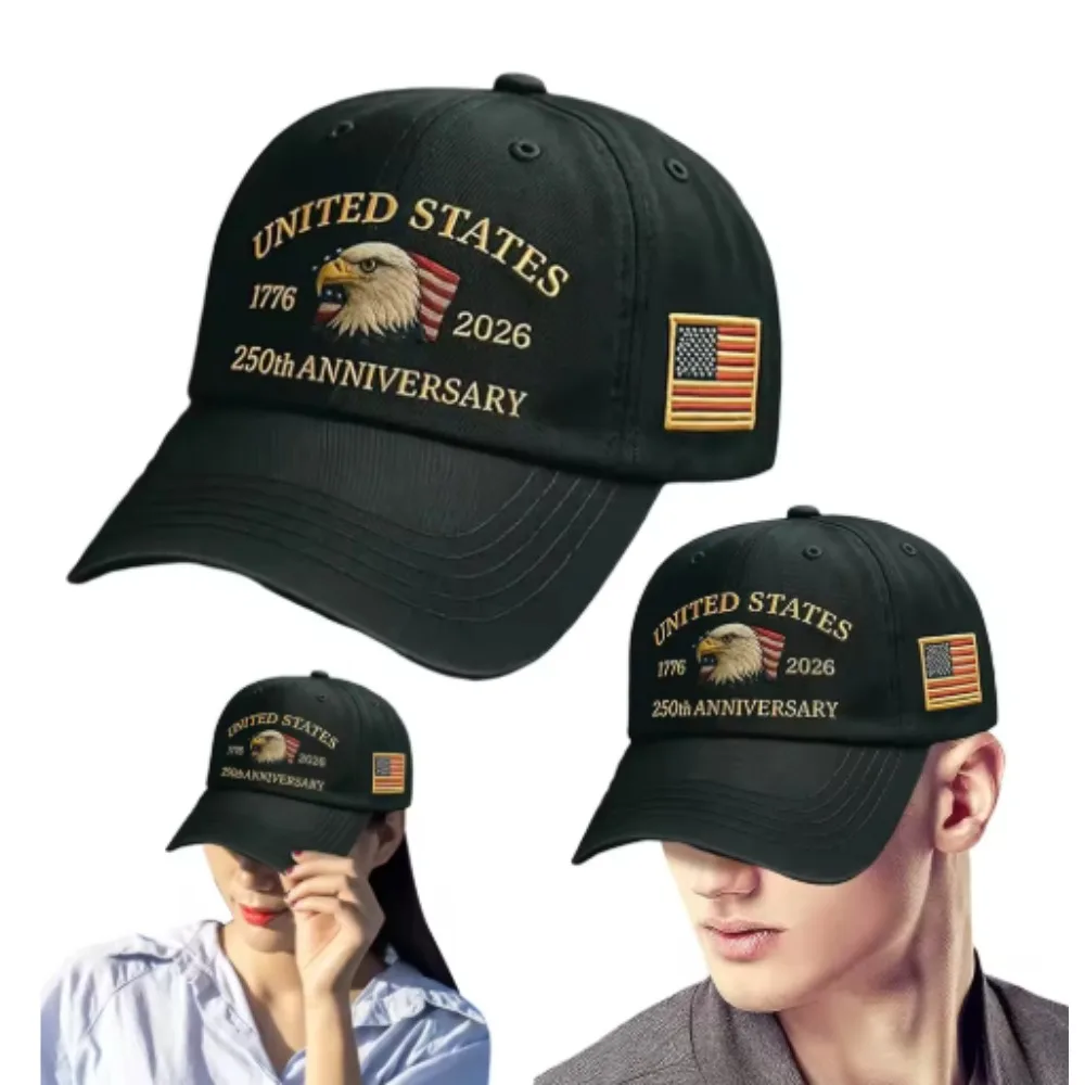 United States 250th Anniversary Hat Printed Baseball Cap Secure and Comfortable Fit Men Women Powerful Symbolism Baseball Cap