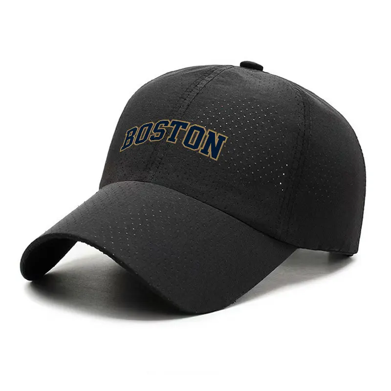 Boston Printed Quick Dry Baseball Cap Unisex Breathable Outdoor Sports Sun Hat