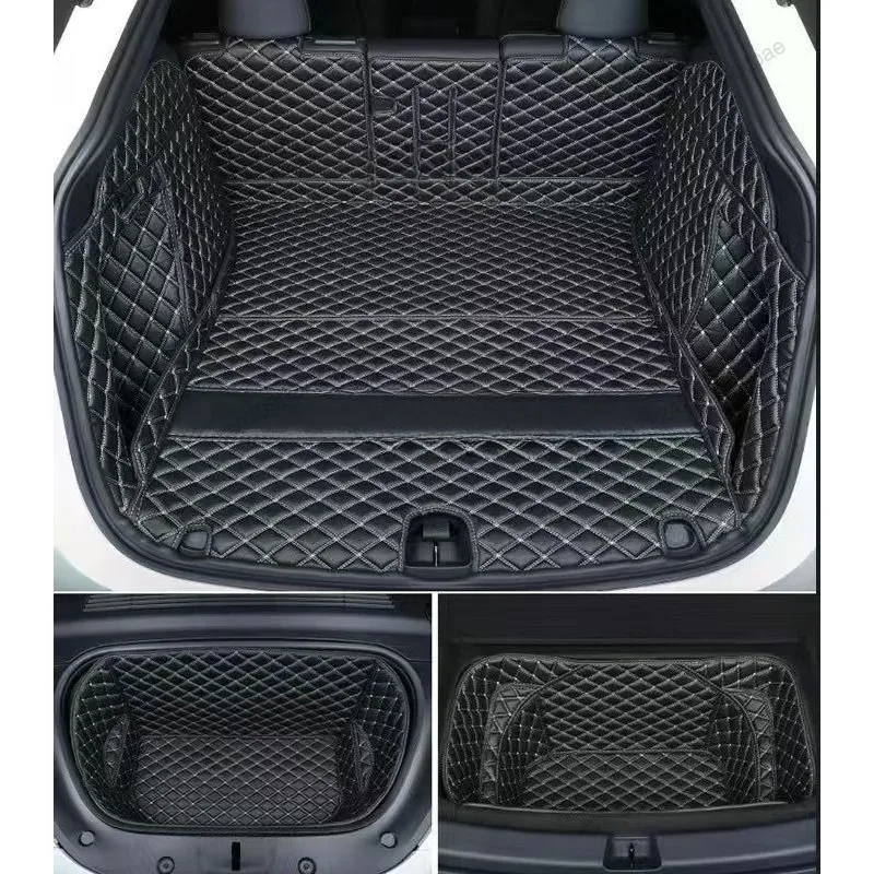 Full Set Trunk Cargo Mats Low Well Pad  Waterproof Non Slip All Weather Protection For Tesla New Model Y 2025 Launch Juniper