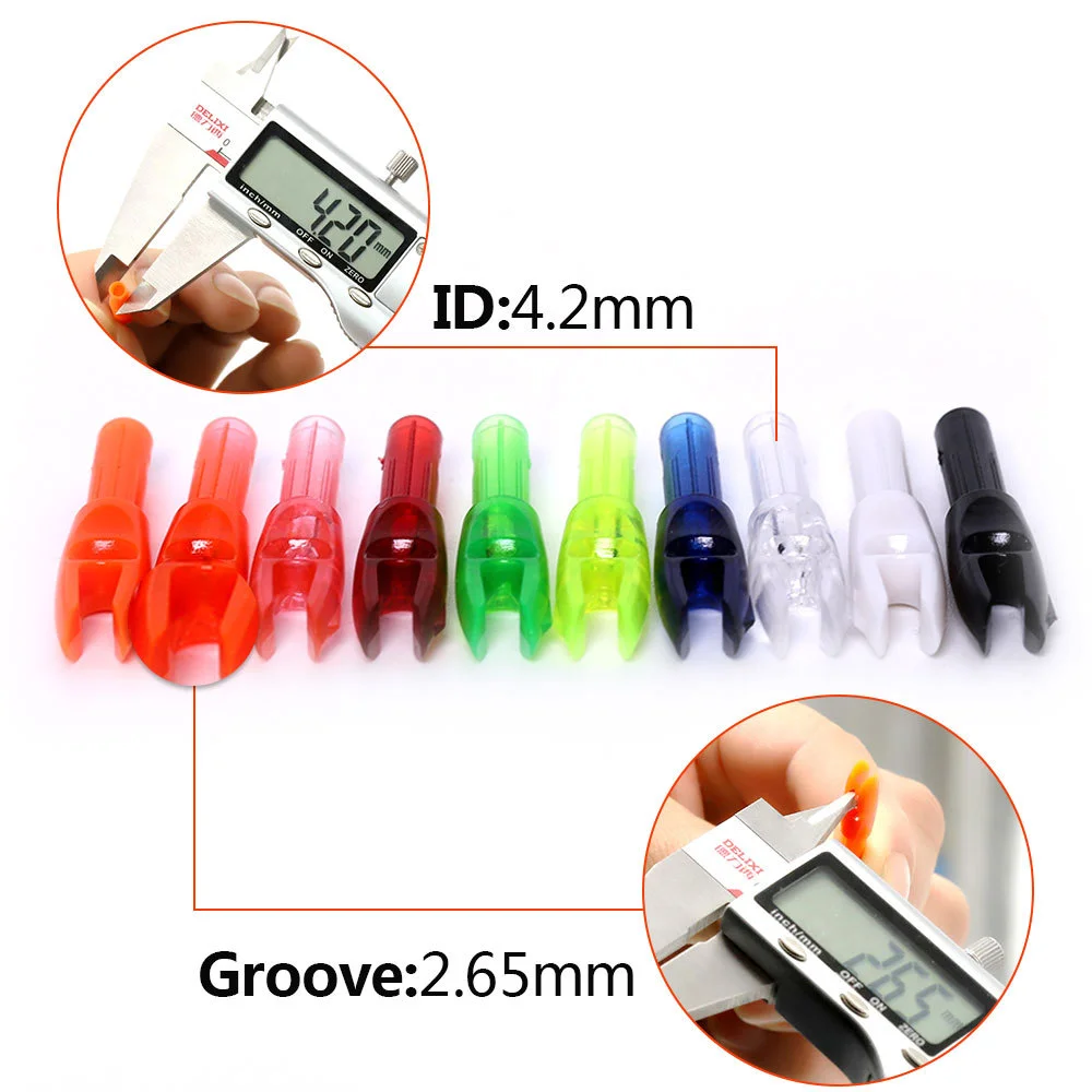 50pcs Archery Arrow Nocks Internal Tails for ID 4.2mm Carbon Fiberglass Shaft Shooting Accessories
