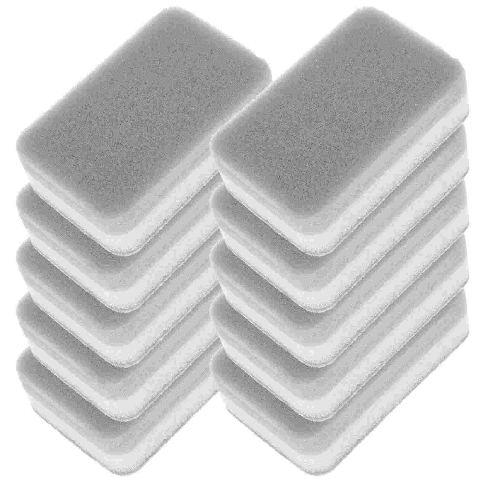 

10 Pcs Tableware Three-Layer Scouring Sponge Cleaning Brush Scrubber Bowl Dish Washer Grey Decontamination Dad