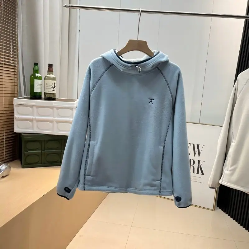 Outdoor-Sport-Daunenpullover mit Kapuze für Klettern, Wandern, Camping, Angeln, lässiges und entspanntes Oberteil für Männer und Frauen – Detail 21
