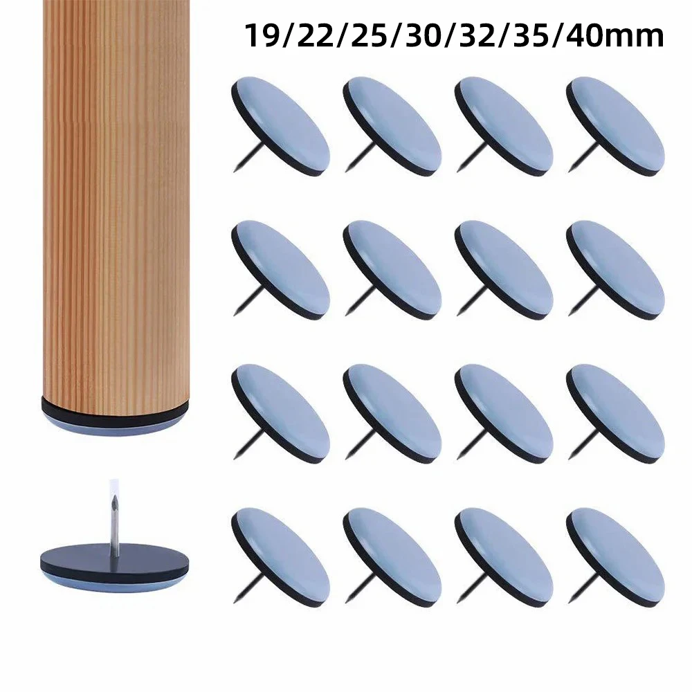 Almofadas deslizantes para pernas de móveis, 20 peças, com pés de unhas, planadores móveis, protetor de chão para mesas, sofás reclináveis