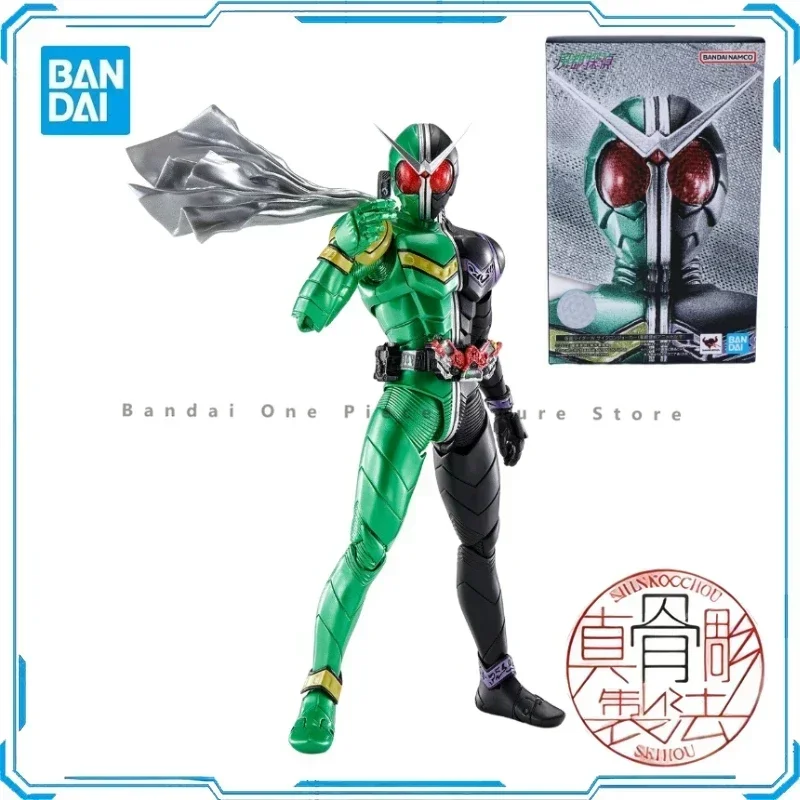 In Stock Original SHF Bandai Real Bone Sculpture Kamen Rider W Hayate Ace Form Action Figure Animation Toy Gift Model Hobby