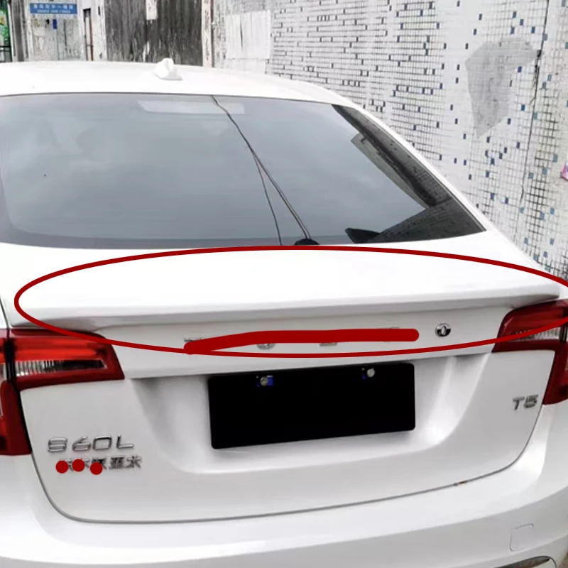 Suitable for Volvo S60 rear trunk lid spoiler fender carbon black sport modified parts 2011-2019