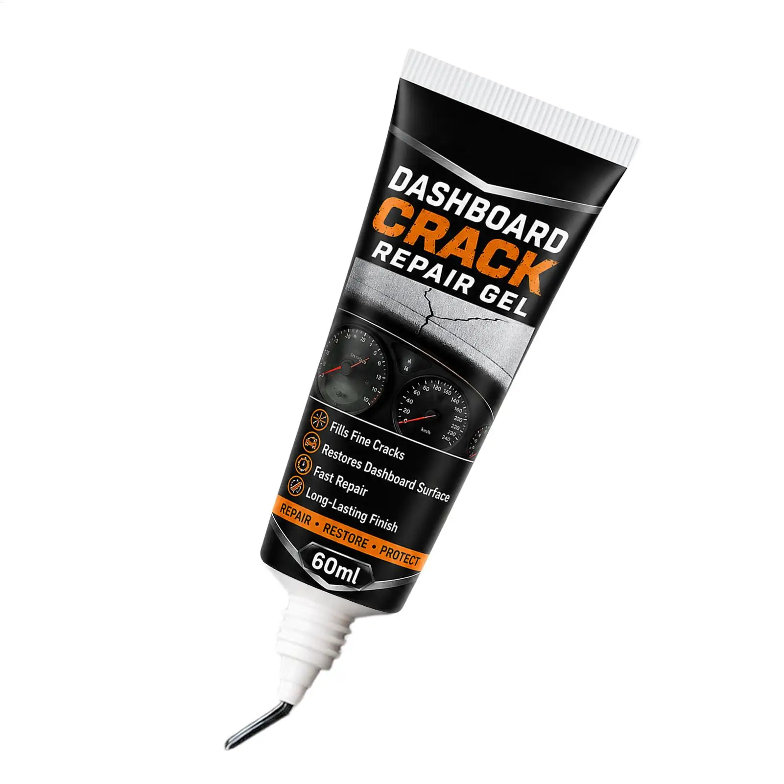Dashboard Crack Repair 60ml Car Interior Restorer Filler Adhesive Dashboard Maintenance Gel for Sedan Truck Automotive Trailer