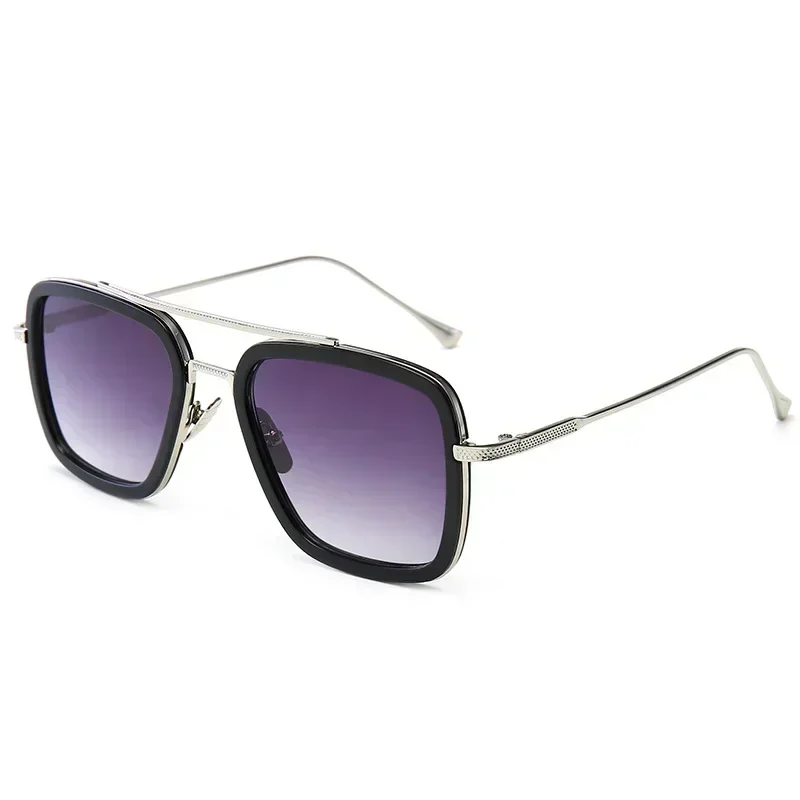 العلامة التجارية مصمم الرجل الحديدي توني ستارك الصيد النظارات الشمسية للرجال مربع في الهواء الطلق الرياضة القيادة نظارات شمسية الرجال العنكبوت النظارات