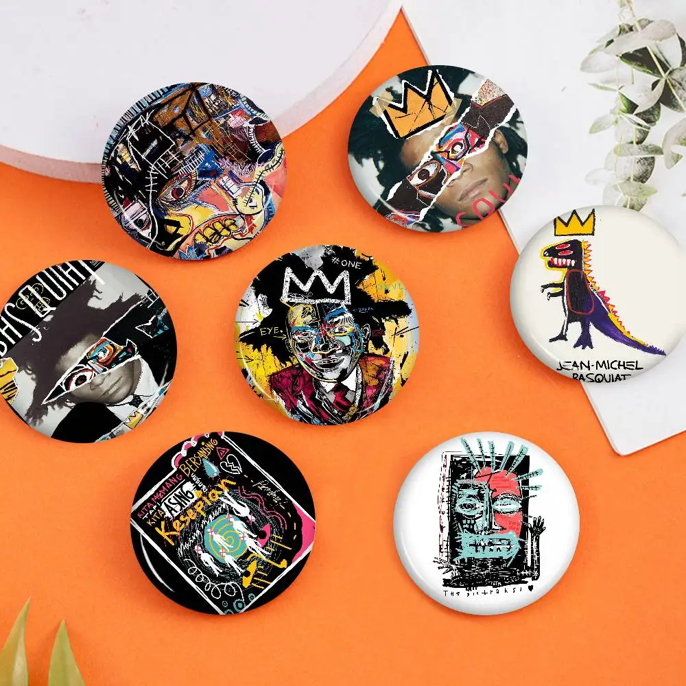 Art J-Jean-M-Michels Tinplate Pin Button Custom Anime Role Old-school Brooch Cartoon Collar Badge Jewelry Gift Fans