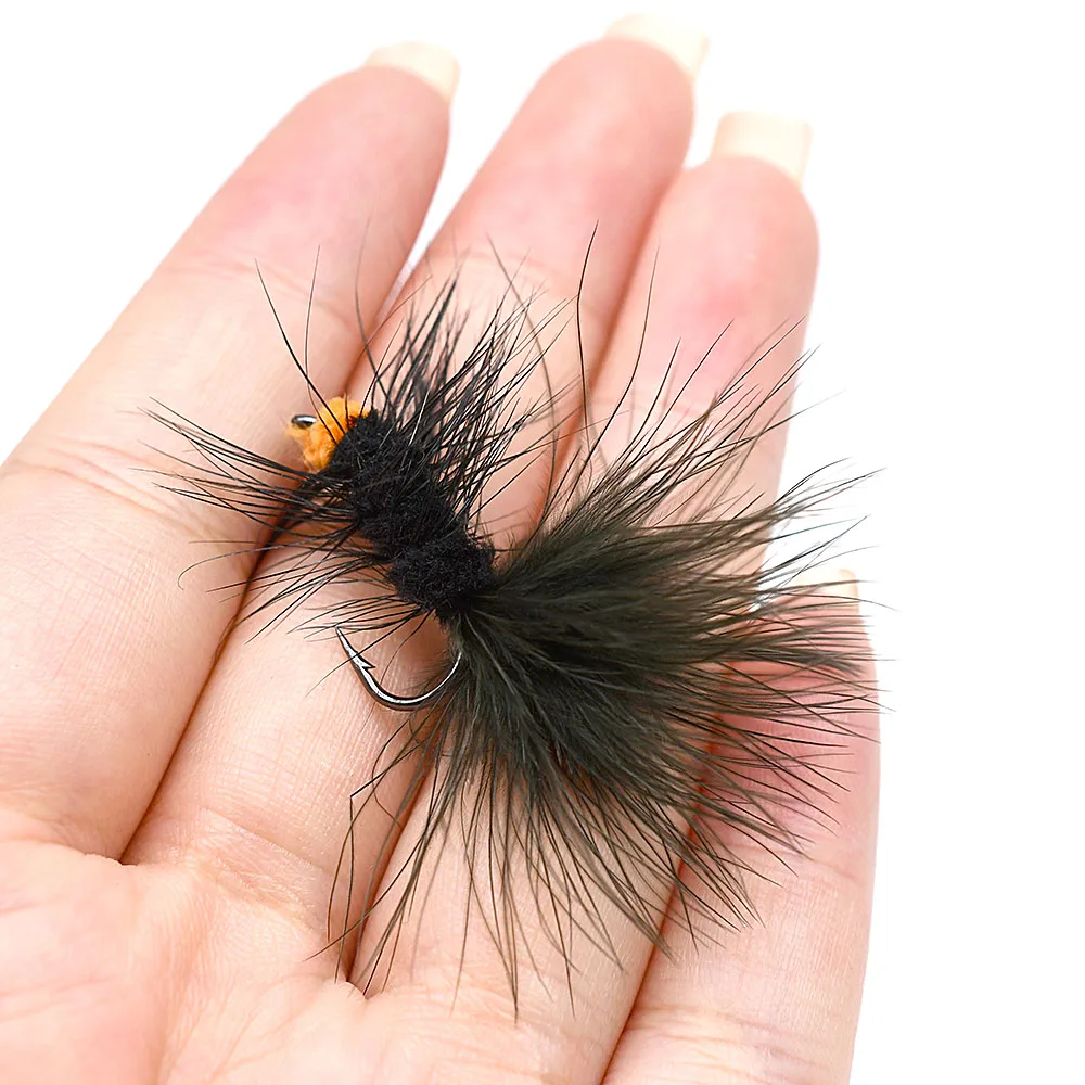 MNFT 6Pcs Wooly Bugger Streamers Fishing Fly Lures Saltwater Fly Tying Hook Trout Flies Bait