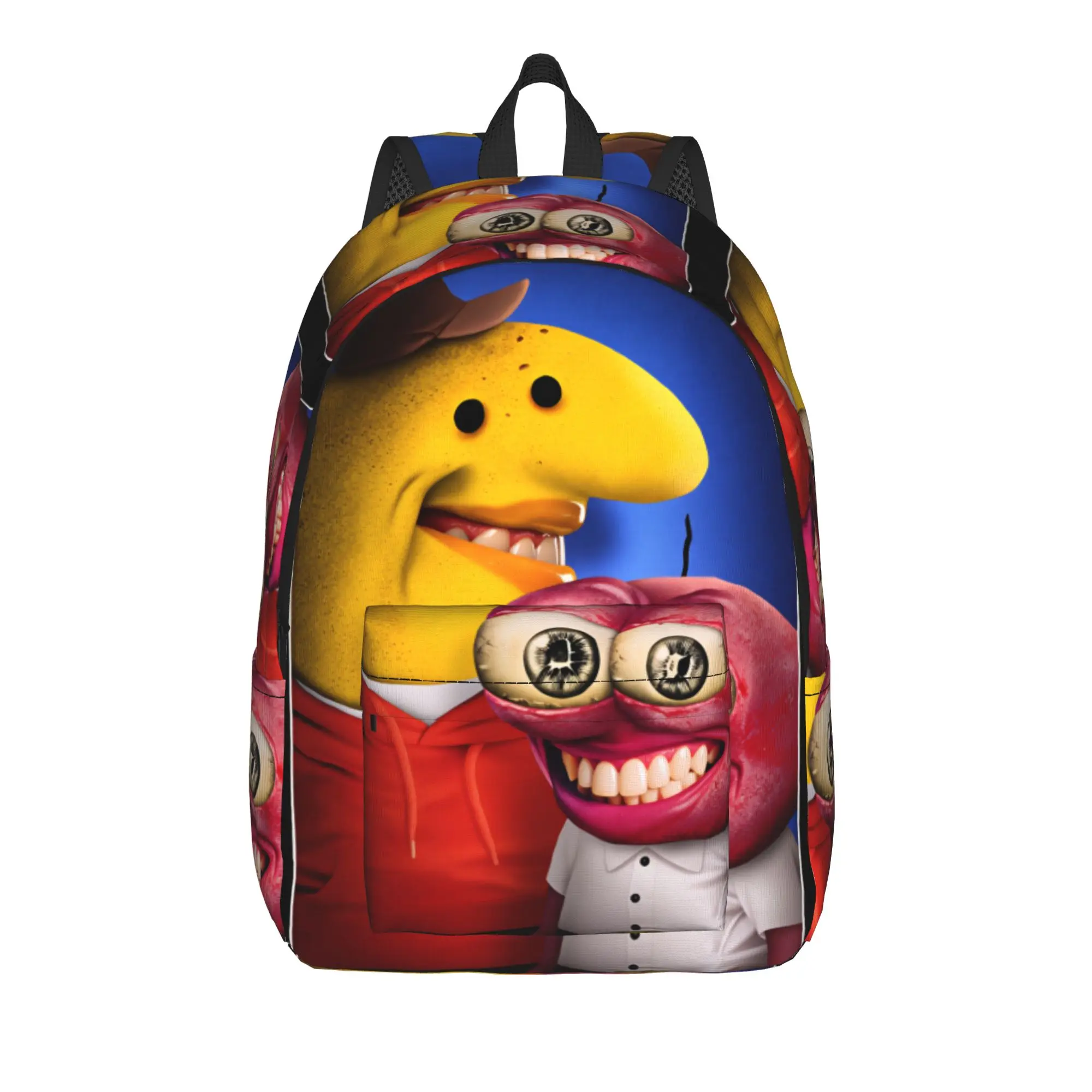 Smiling Friends Pim And Charlie Backpack  Student Unisex Polyester Travel Backpacks Durable Aesthetic School Bags Rucksack