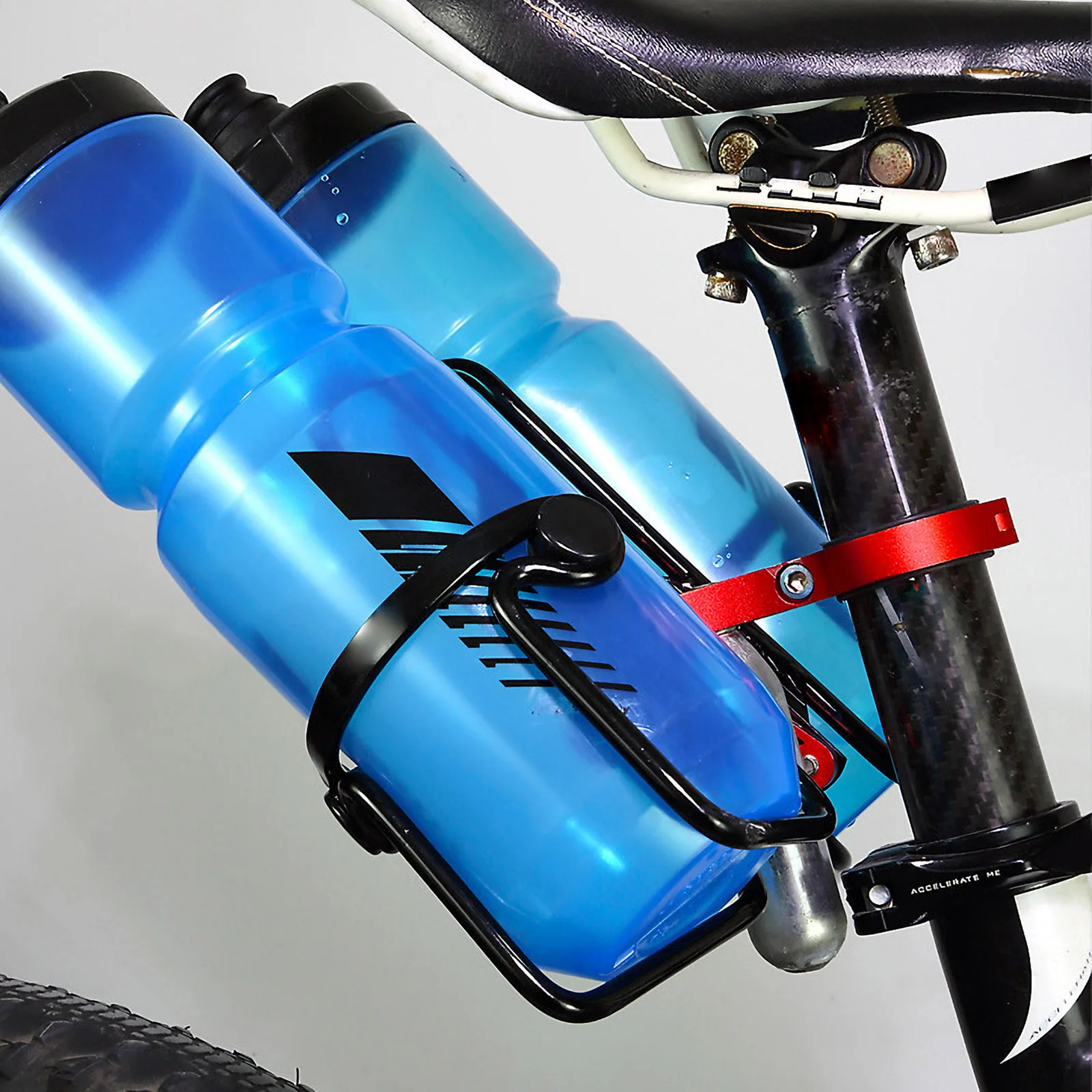 1Set Trendy Aluminum Alloy Bike Bottle Stand Good Texture Stable Durability Fashionable Decorative Bottle Cage
