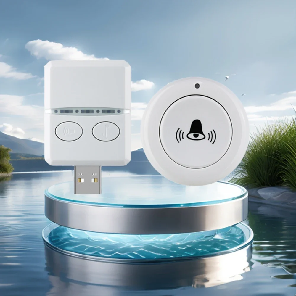 30 أغاني لحن حلقة الباب الذكية المنزل اللاسلكية الذكية USB جرس الباب استقبال التحكم عن بعد للمنزل فندق حلقة الباب اللاسلكية