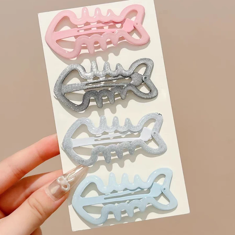 

4pc Fashion High Quality Candy Color Fishbone BB Hairpin Hair Side Clips for Girls Women Korean Hair Accessories