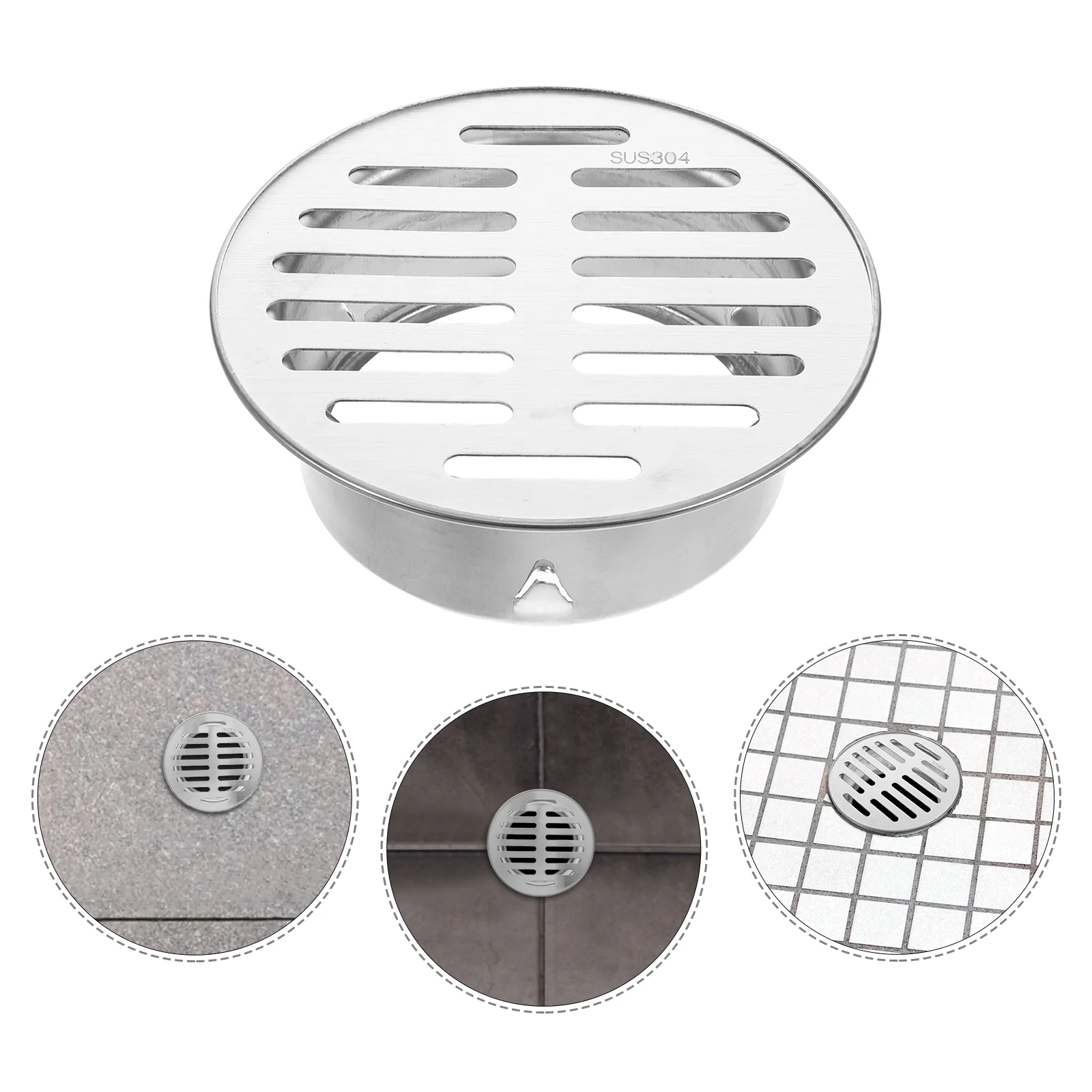 

Floor Drain Strainer Stainless Steel Round Floor Drain For Outdoor Use Drainng Cover For Garden Rooftops Efficient Drainage Mesh