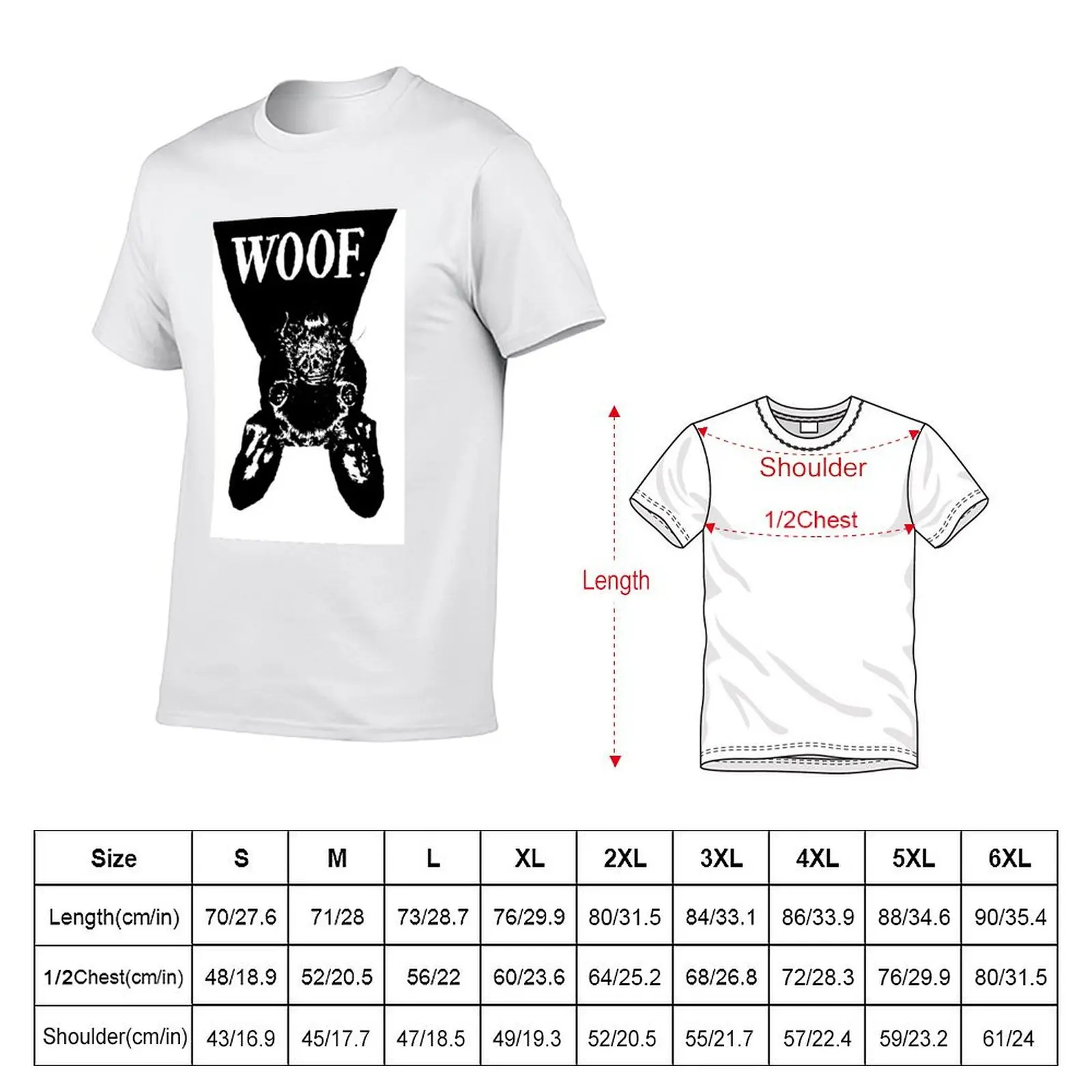 Woof - Boston terrier T-Shirt Work Short Sleeve Cotton Top
