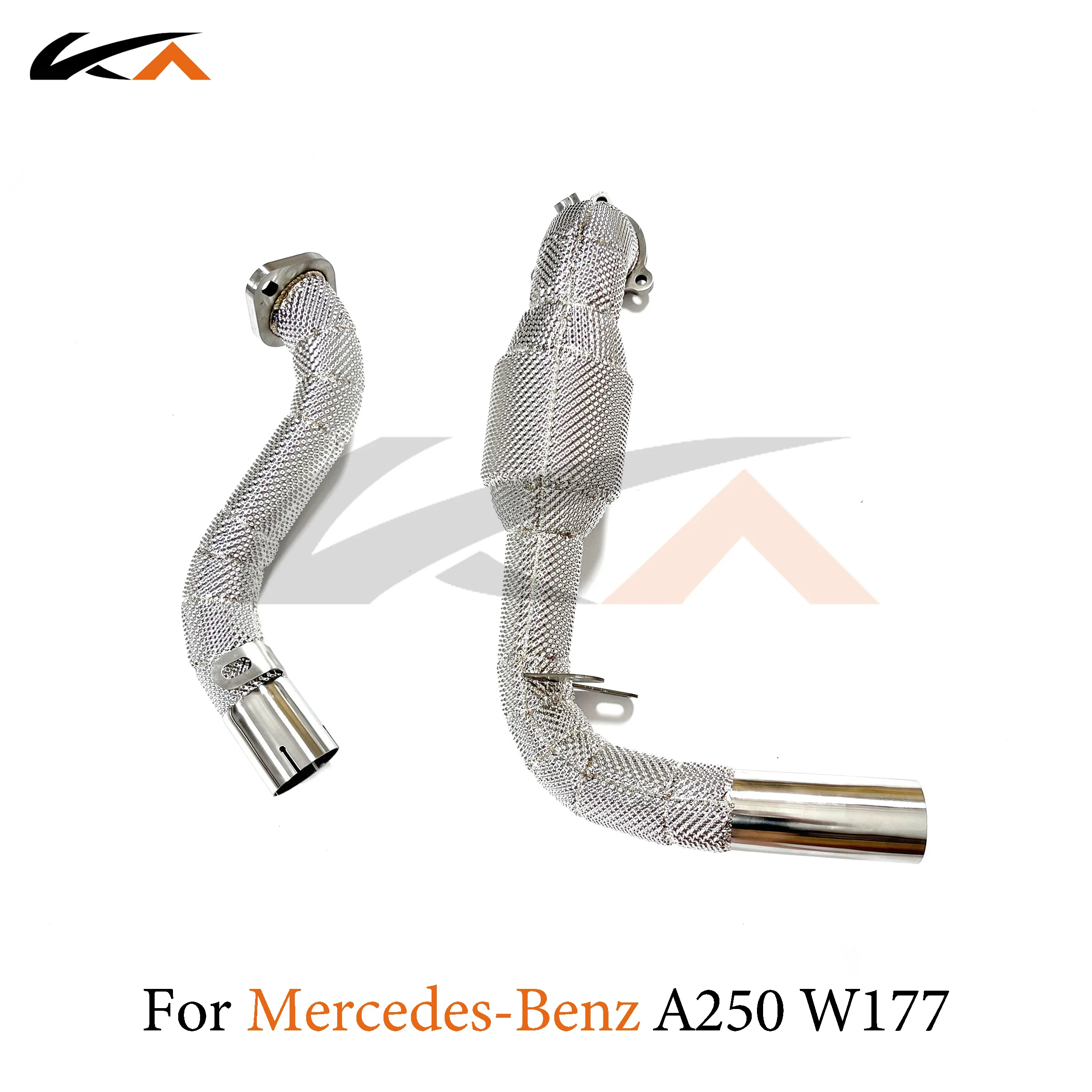 

KA Tuning exhaust system header stainless downpipe for Mercedes-Benz a250 w177 2.0T axle pipe performance catalysis heat shield