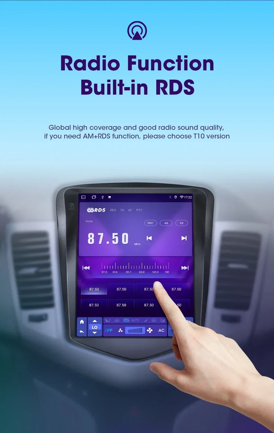 Srnubi Android Autoradio für Chevrolet Cruze J300 2008-2012 Navigation Stereo Multimedia Player Carplay Vertikaler Bildschirm Head Unit – Detail 17