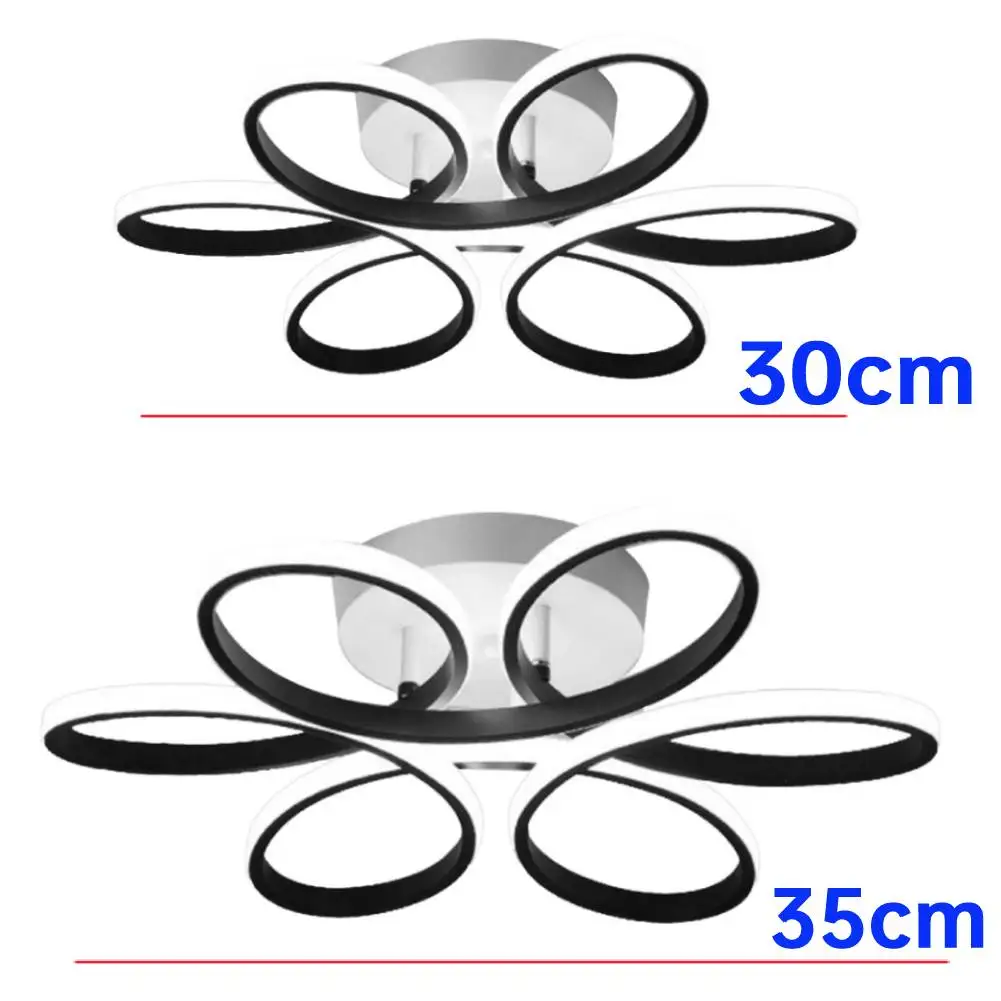 Household LED Chandelier 12W Modern Style Ceiling Lamp Three Colors Flower Design Ceiling Lights Super Bright Home Decor Fixture image 6