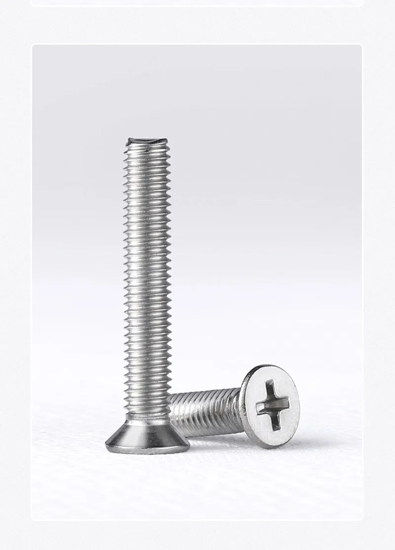 M1 M2 M3 M3.5-M10 Screws Flat Head Screw 304 Stainless Steel Countersunk Head Screw Bolt Security Machine Screws Accessories