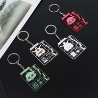 Gundam Anime Series Figures Keychain RX-78 Cartoon Fashion Metal Keyrings Ornaments Collection Birthday Toys Gifts for Children