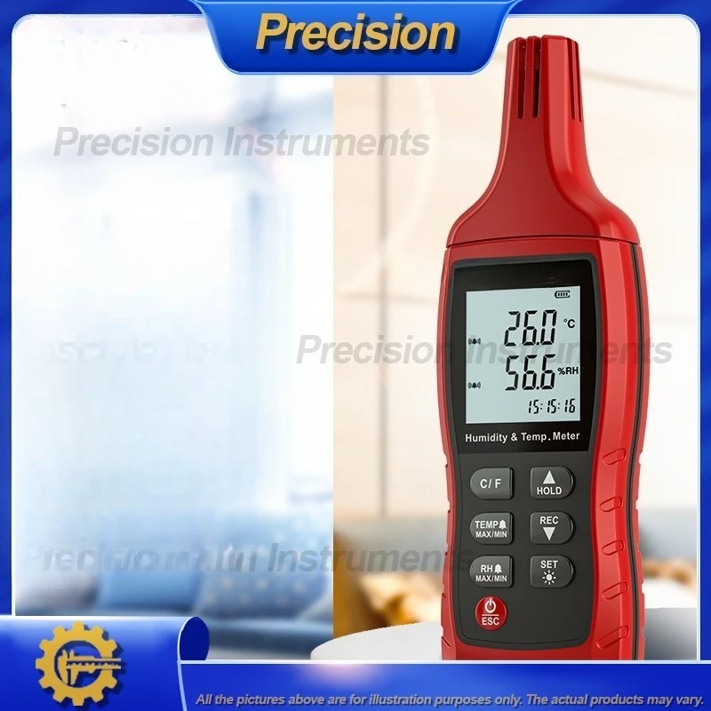 

2026 Digital Humidity and Temperature Meter High Precision Industrial Grade Handheld Hygrometer for Indoor Environment