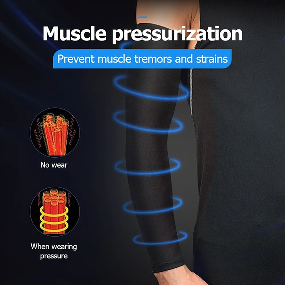 BraceTop 1 PC Sport Arm Compression Sleeve Basketball Cycling Arm Warmer Fitness Running UV Protection Volleyball Sunscreen Band